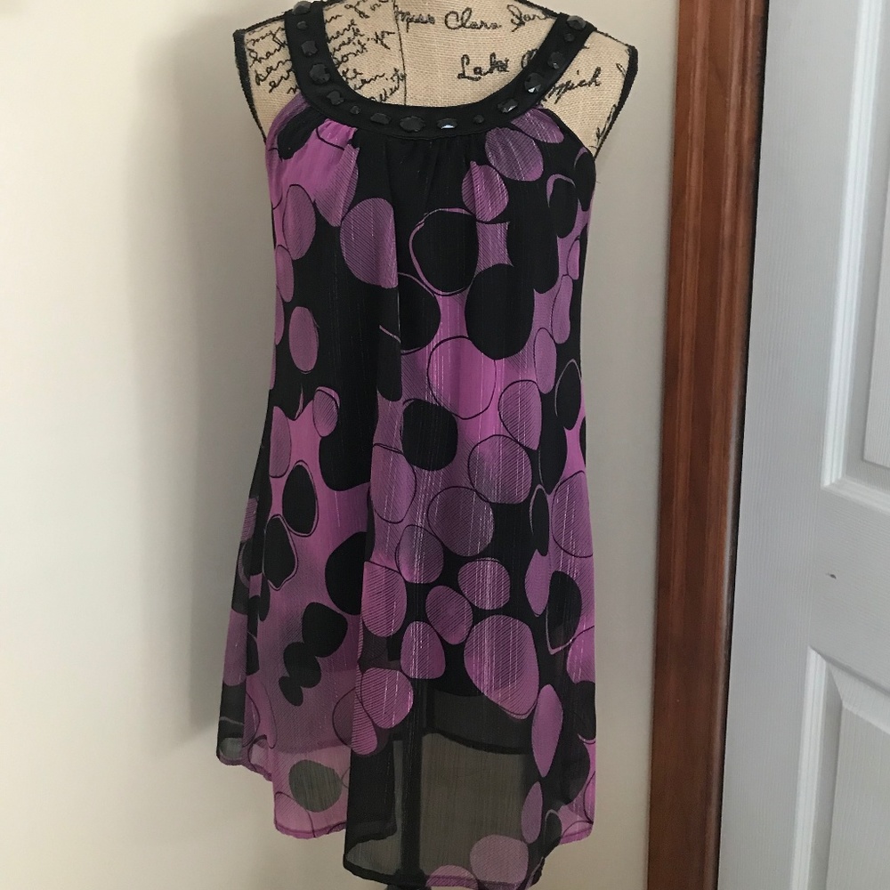 Purple & Black Dress
